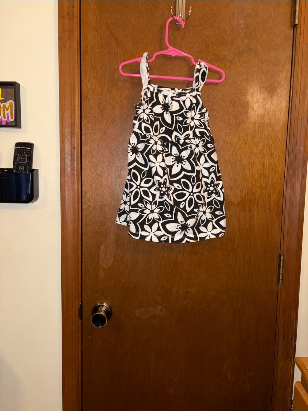 Faded Glory Black & White Floral Sundress for Girls